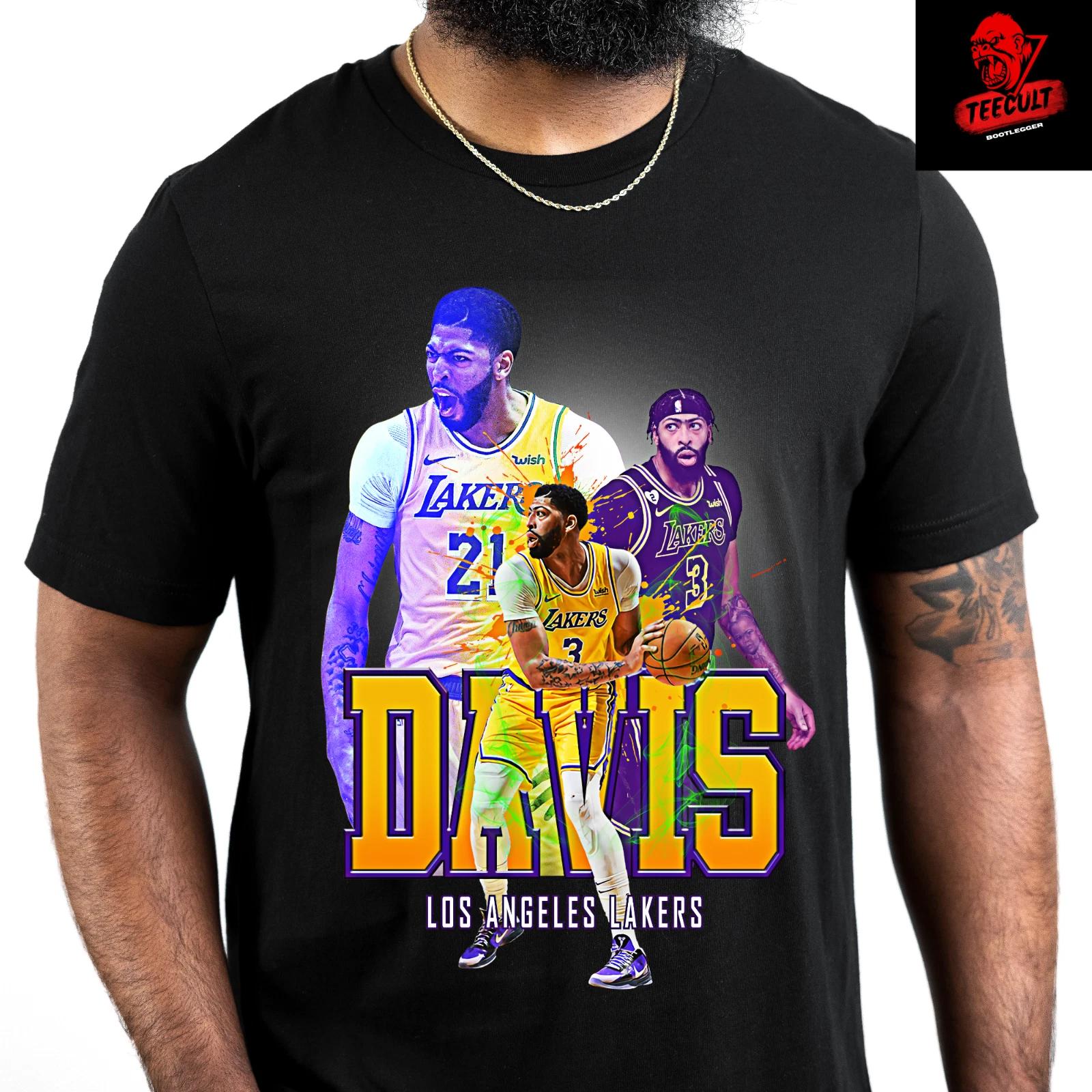Men s and Women s T-shirts Anthony Davis Premium NBA LA Lakers XXL