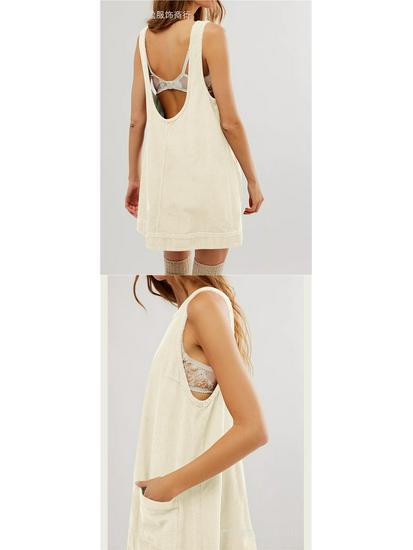 Women's Corduroy Sleeveless Vest Dress for Autumn/Winter – European & American Style Casual Wear