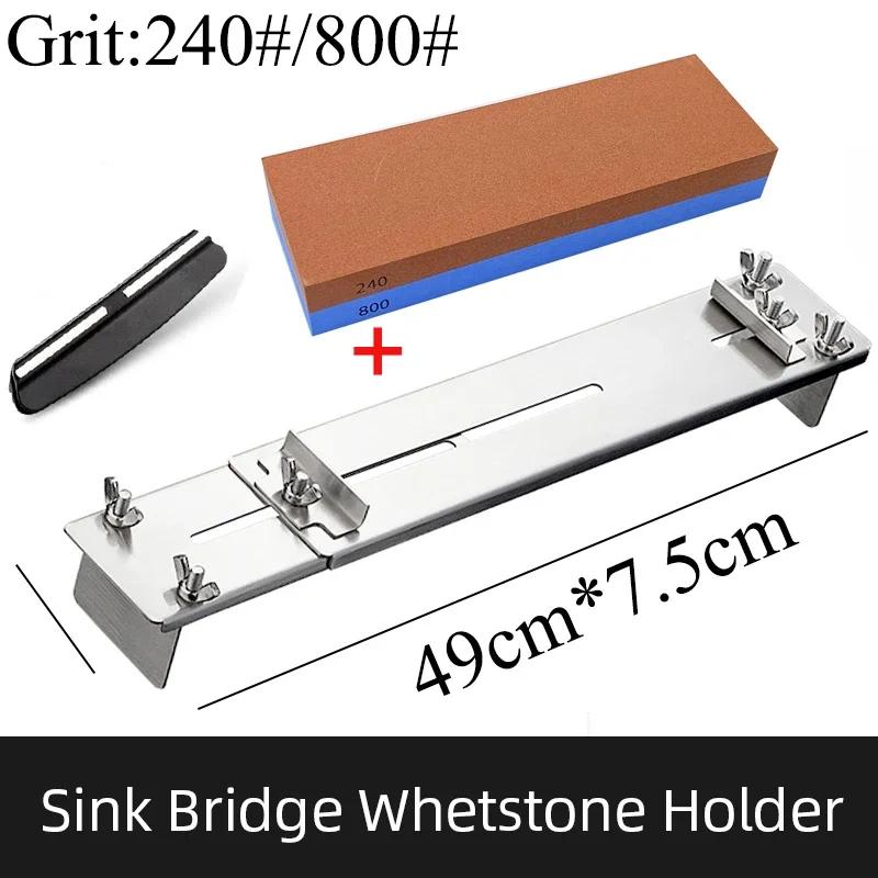 30-45cm Sink Bracket Sharpening Stone Holder Base Adjustable Knife Sharpener Metal Whetstone Grinder Kitchen Wet Chisel Pedestal