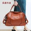 Original Leather Women'S Bag Large Capacity Boston Bag Messenger Bag Style Fashion Handbag