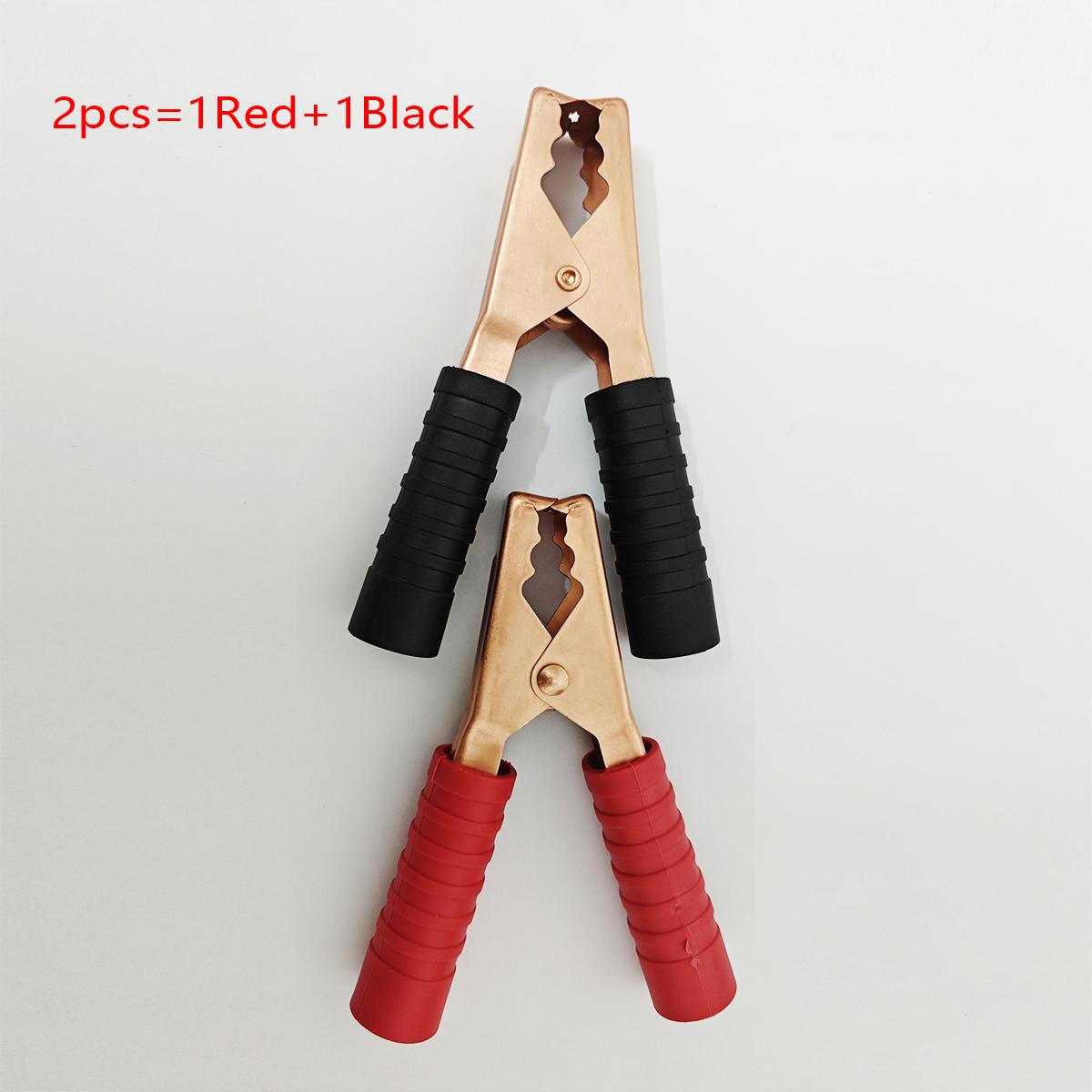 

2/4 шт. Довжина 135 мм, 300 A Затискач для автомобільного акумулятора з мідним покриттям Пружинний затискач Великий затискач у формі крокодила 2PCS