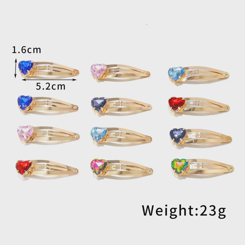Pink Rainbow Love Side Bangs Clip - Fashionable Alloy Jewelry Hairpin for Girls
