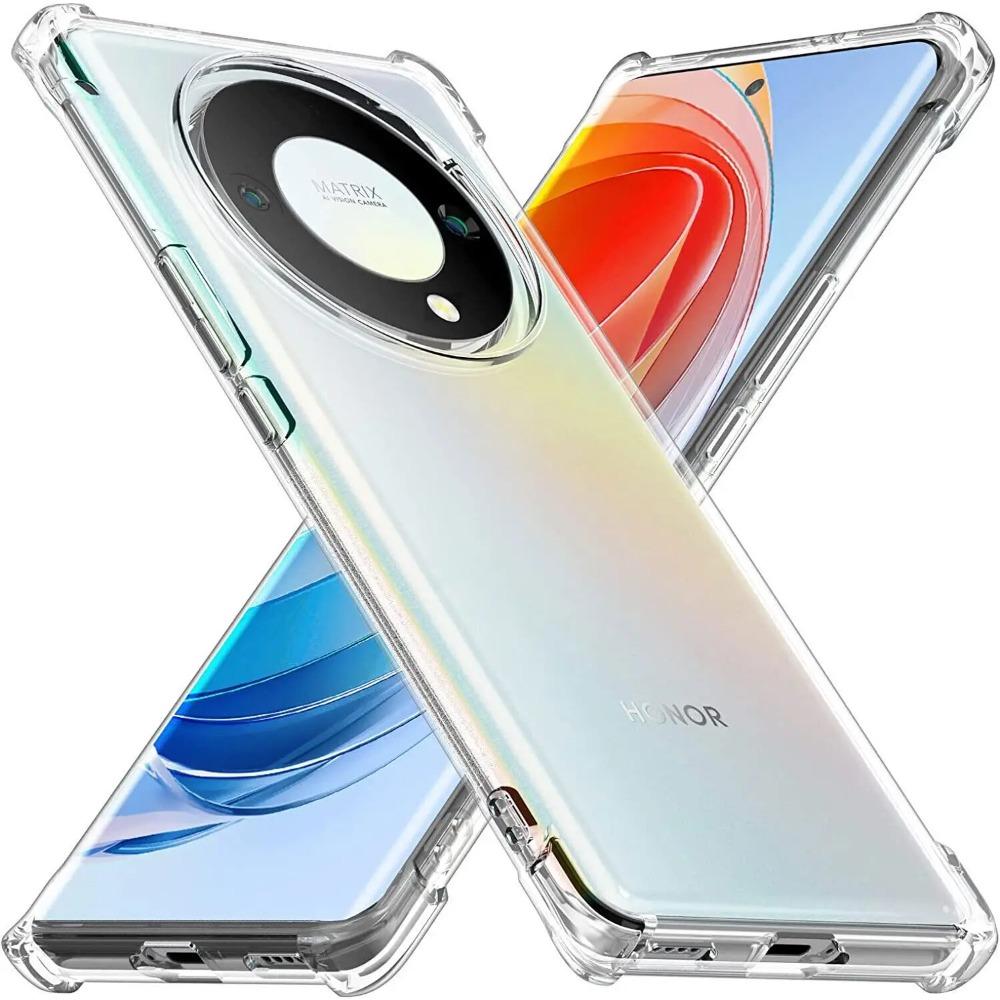 

Shockproof Airbag Transparent TPU Case for Honor Magic 7 6 Lite Magic 6 5 Pro X9c Smart X9b X9a Protective Cover Honor Magic 7 Lite