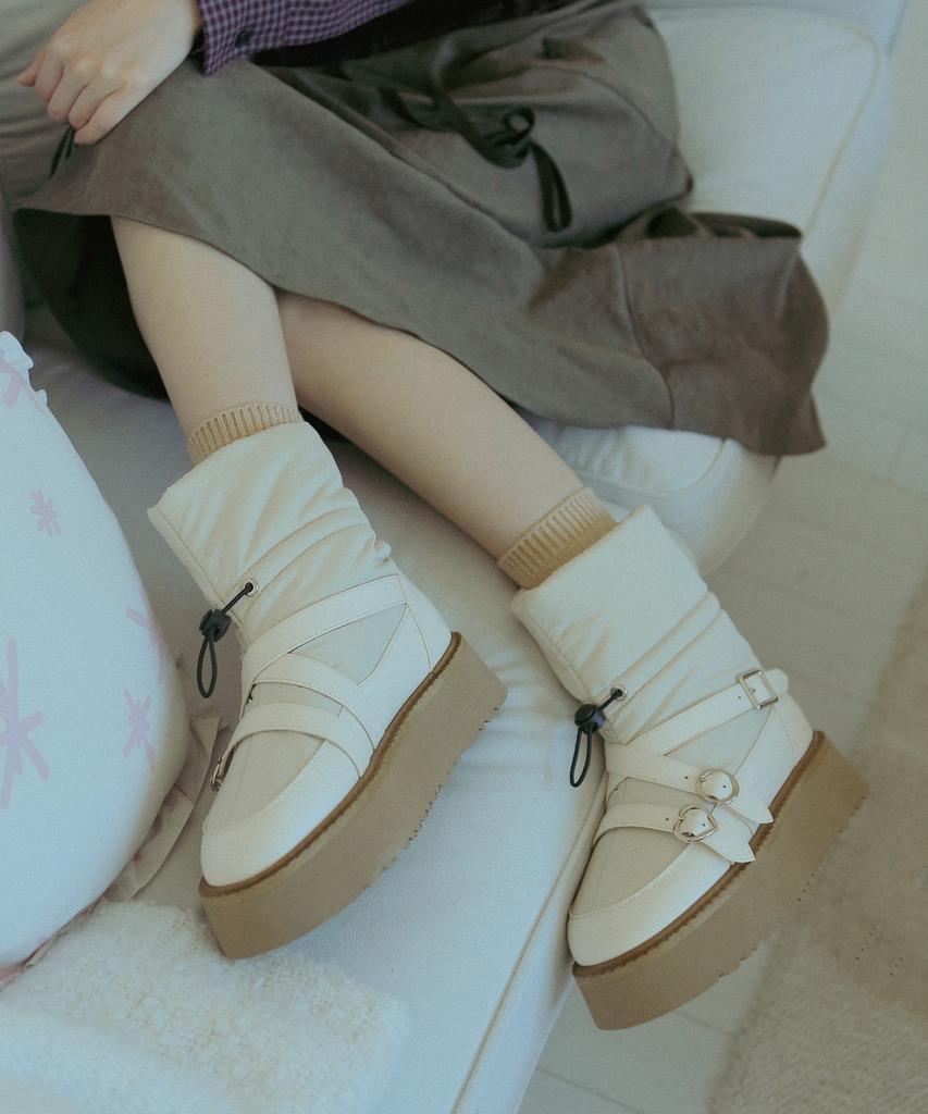Fri Fla Ljh5010 Platform Padding Ankle Boots _ 2Colors