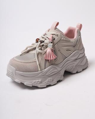 Allsy Sneakers 27863 36 Grey-pink Textile Suede