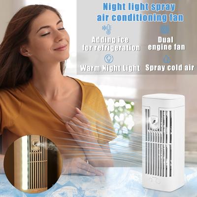 Desktop-Airi-Conditioner-Lüfterkühler Haushaltsspray-Kühlung Kleiner Airi-Conditioner Elektrischer Innenventilator Wasserkühlung Nachtlicht-Kühlventilator