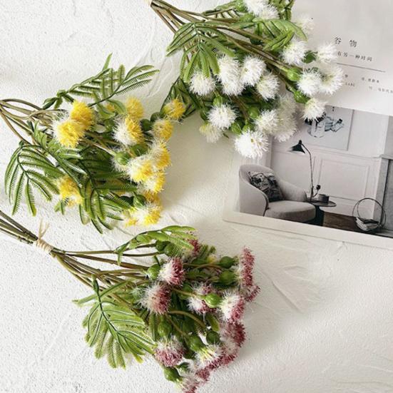 Lifelike Artificial Pompon Mum Fake Silk Kiku Flower Small Chrysanthemum Ball Faux Flower