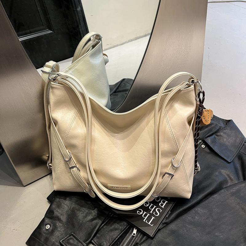 Tote bag women's large capacity 2025 new autumn and winter retro casual shoulder commuter bag multi-functional backpack backpack