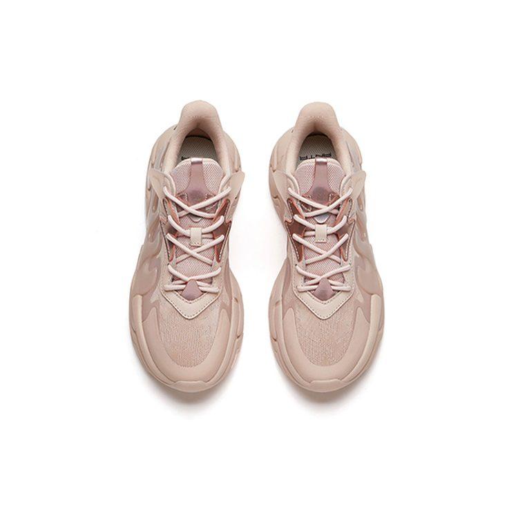 Anta Chao Worship 2.0 Casual Cushioning Slip Resistant Abrasion Resistant Low Top Chunky Sneakers Women's Wheat Flour 122138840-2