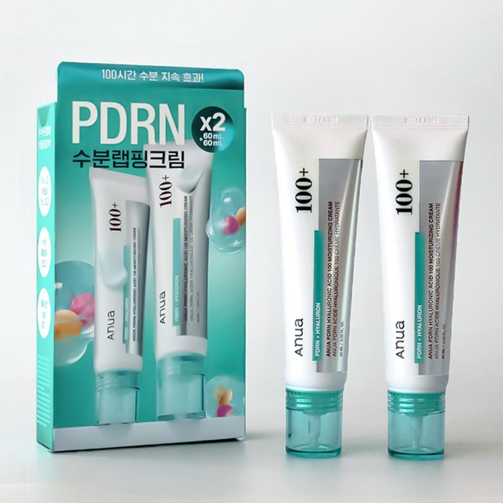 

ANUA PDRN Hyaluronic Acid 100 Moisture Cream 60ml x2 Set Deep Hydration & Skin Barrier Repair Cream
