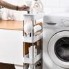 3/4 Tier Movable Gap Storage Rack Rolling Utility Cart Storage Shelf Kitchen Bathroom Slim Slide Organizer Shelf Livingroom New