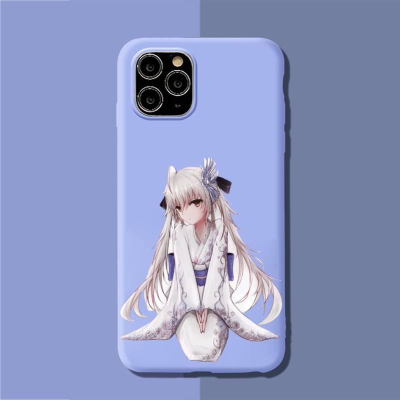 YNDFCNB Yosuga no Sora Phone Case Soft Solid Color for iPhone 11 12 13 mini pro XS MAX 8 7 6 6S Plus X XR