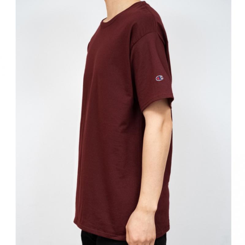 Champion Plain Short Sleeve Tee   Maroon T425 Maroon