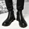 Men Boots 2024 Men Business Ankle Boots High Quality Men Winter Snow Boots Genuine Leather Mens Slip On Low Top Motorcycle Boots