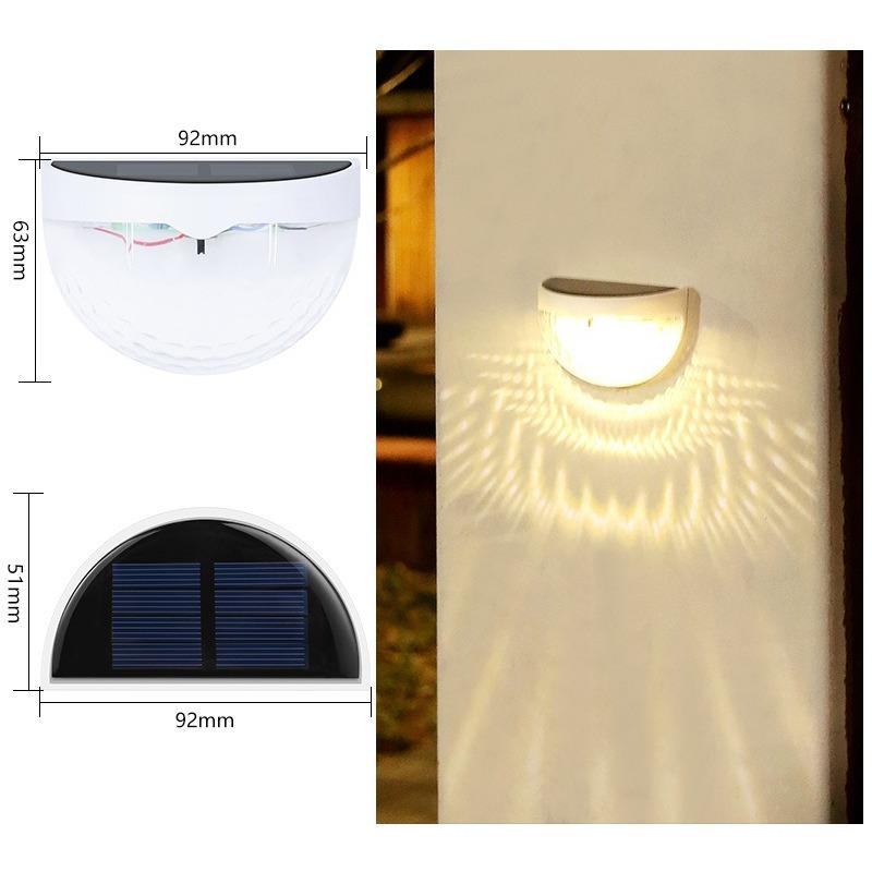 1/2/4Pcs Solar Fence Light Outdoor Lighting Wall Lamps Garden Energy Light Festoon Decoration LED For Garden Step Patio Stairs