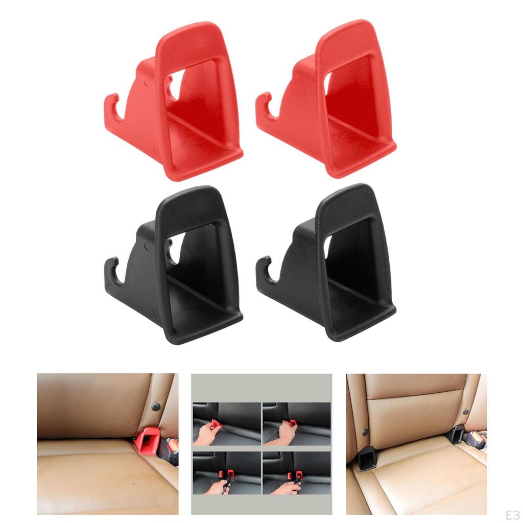 2 Pieces Car Baby Seat Isofix Guides Groove Accessories Premium Black