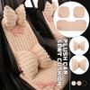 Husă de scaun auto pentru femei, cu bowknot, iarna, plush cald, fată drăguță, pernă auto cu arc, tetieră, talie roz, accesorii interioare