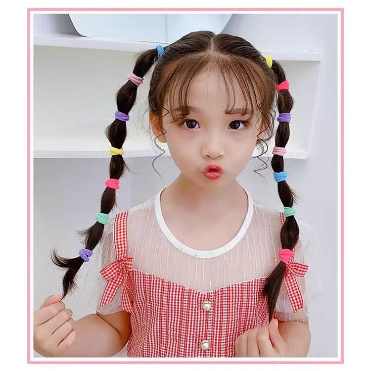 Koreanische Elastische Kleine Gummibänder: Kinderfreundliche Haargummis für Mädchen & Frauen. Süß, bequem und ideal für jede Frisur.