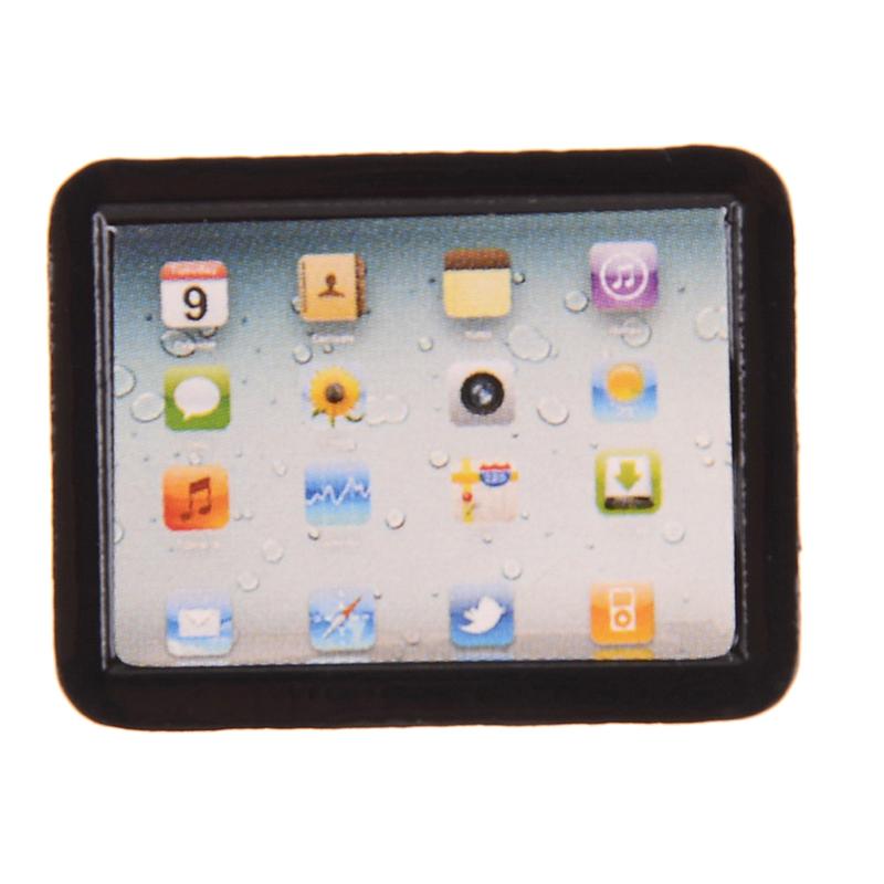 

1:12 Ноутбук Компьютер Планшет Игрушка Кукла Кукольный домик Миниатюрная Игрушка Кухня Комната Украшение чёрный