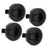 4PCS Boat Cabinet Hardware 61mm/2.4in Marine Flush Pull Slam Latch Black Round Ring Lock Flush Pull Slam Latch Yachts Use