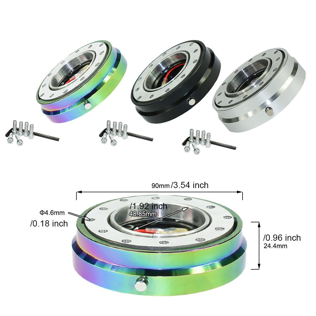 Car Steering Wheel Fast Release Thin Hub Adapter Replacement Silver