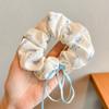 Korean Style Spring/Summer Floral Intestine Hair Scrunchie for Women – Elegant Ponytail Tie and Mori Girl Accessory.