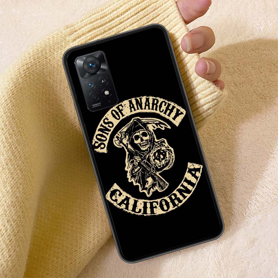 

Sons of Anarchy Phone Case For Redmi 13C 14C Note 14 13 Pro Plus 12 12C 10A 10C 10 9A 9C 9T 9 8 8A K80 K70 Pro Cover TPU Shell C Note 14 Pro Plus