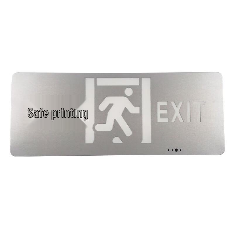 OLOMM Yiguan LED Ultra-thin Stainless Steel Fire Exit Sign Light Standard
