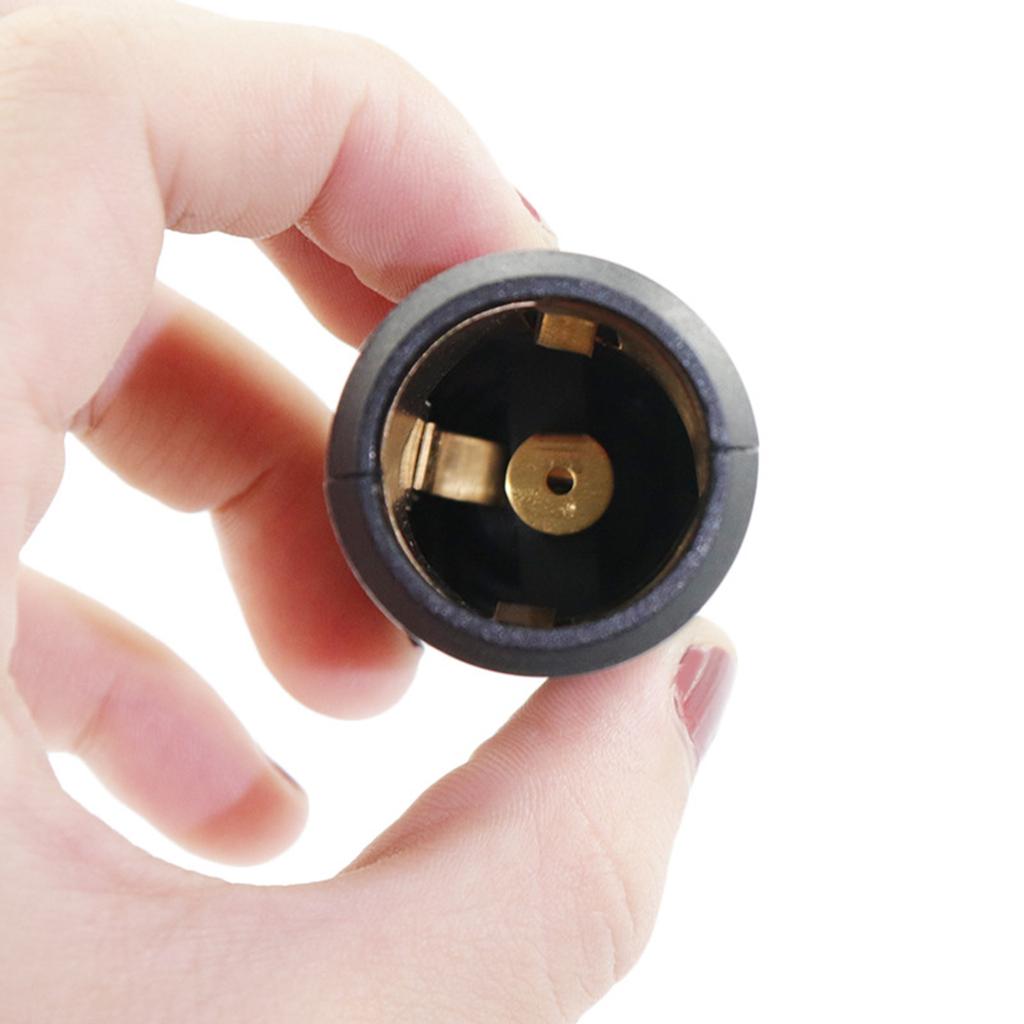 Female Plug Short Socket Adapter 12- EU Plug Cigarette Lighter Socket Converter for Mobile Phone Waterproof Dustproof