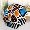 1pc Abstract Shapes Automatic Open 8-Rib Windproof Umbrella, Travel & Commuting, Suitable for All Seasons