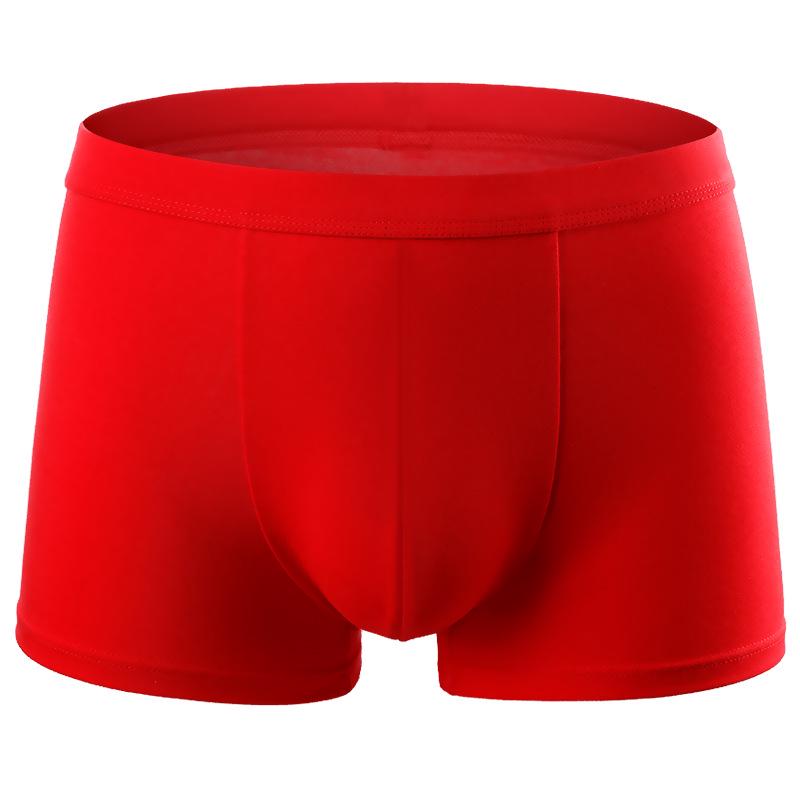 Men's Large Size Combed Cotton Mid-Waist Boxer Briefs - Comfortable, Loose, and Breathable
