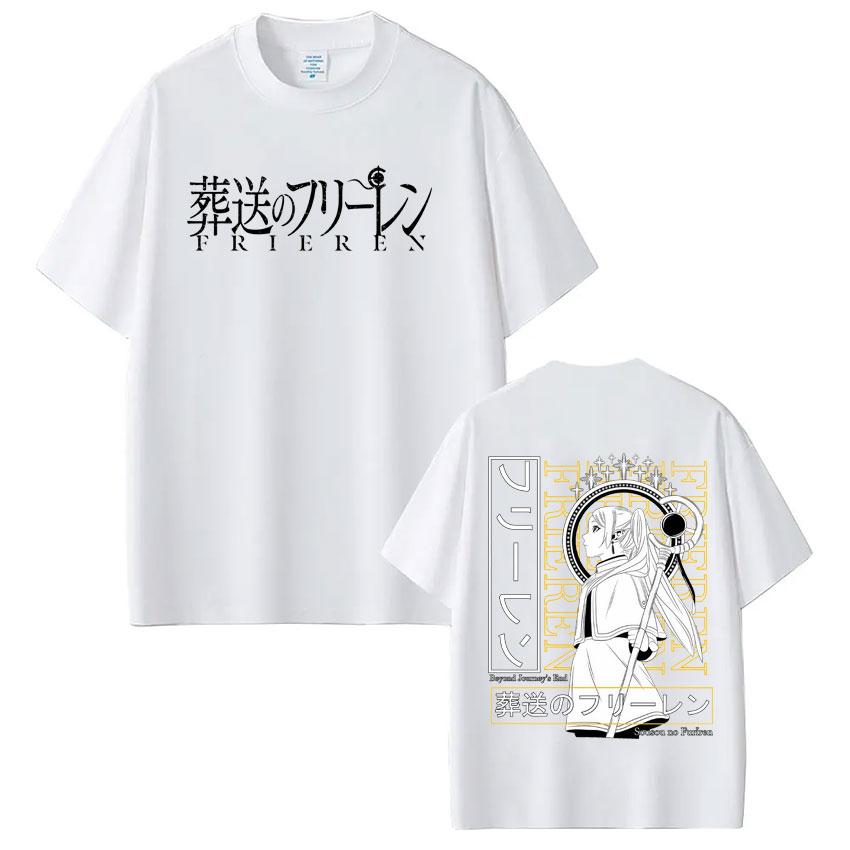 

Аніме Фрірен за межею подорожей Кінець Фрірен Манга Футболка Чоловіки Жінки Одяг Літній Високоякісна Бавовна Футболки З Коротким Рукавом M