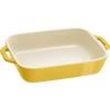 "Rectangular Dish, 20cm, Citron" Ceramic Gratin Dish, Oven and Microwave Safe [Official Japanese Product] Ceramic Citron Color Dish Z1029-535