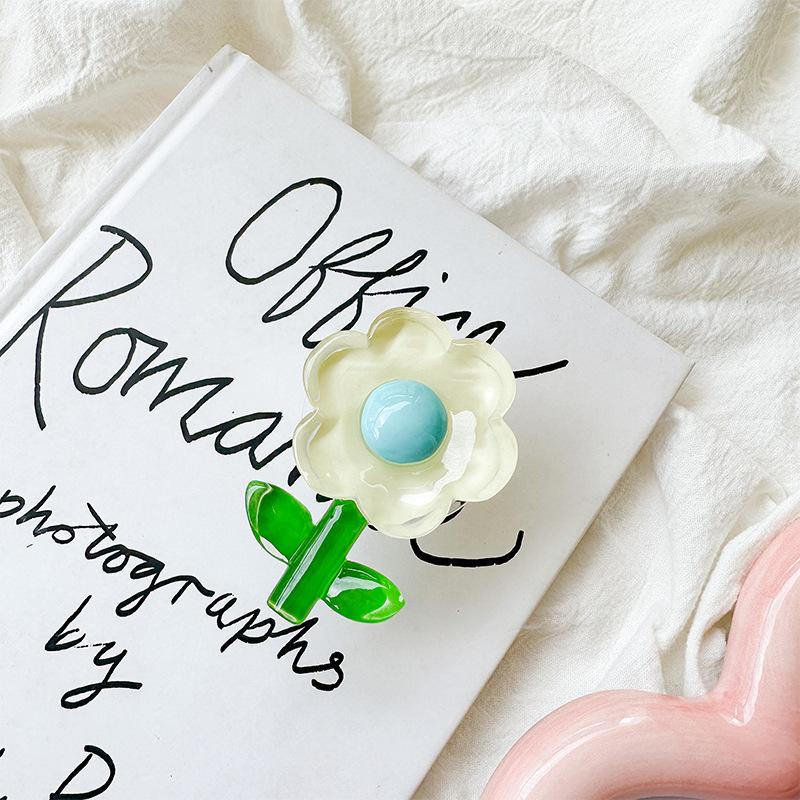 Japanese Small Fresh Wind Mobile Phone Airbag Bracket Tulip Flower Retractable Back Sticker Portable Niche Carry