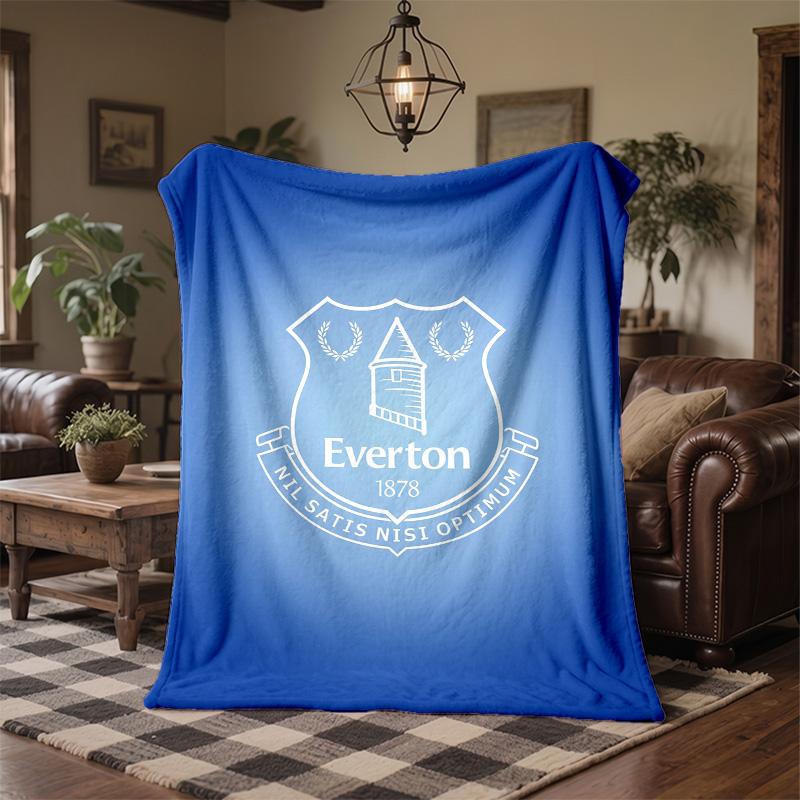 Everton Fußball Druck Flanell Decke Weich Warm Sofa Bett Überwurf für Zuhause Büro Schlafzimmer