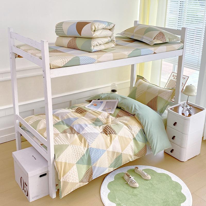 Dormitory Bed Three-piece Set Bed Sheet Quilt Cover Pillowcase Dormitory Single Bedding Complete Set