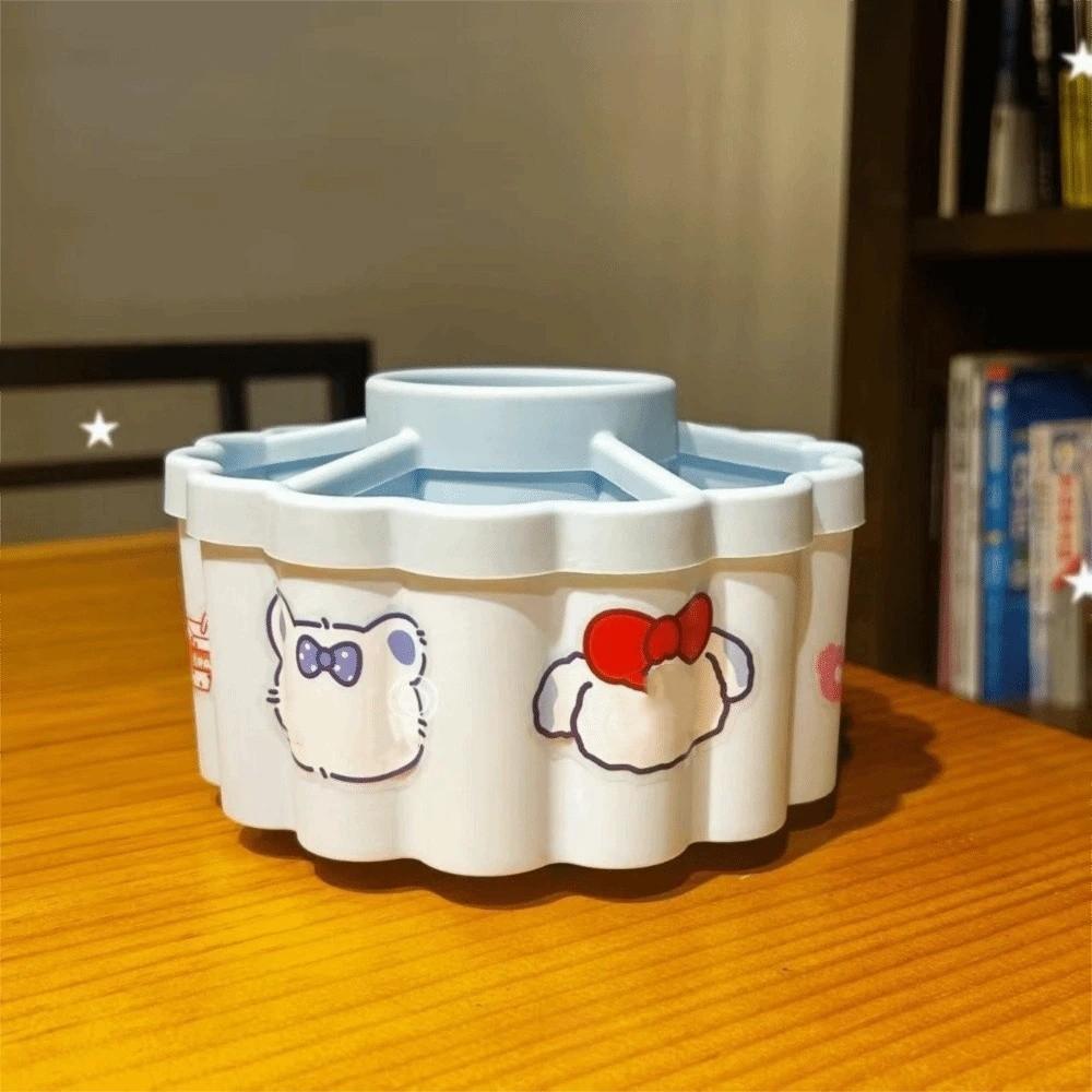 Rotatable Desktop Organizer Space-Saving Makeup Brush Holder Storage Holder Student Supplies