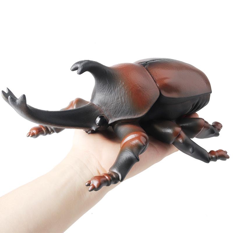 Large Soft Insect Model: Stag Beetle, Rhinoceros Beetle, Grasshopper, Mantis Toy for Kids