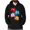 Pixelated 8-Bit PACMAN Arcade Game GhostsHoodie Hooded Sweatshirt Men Women