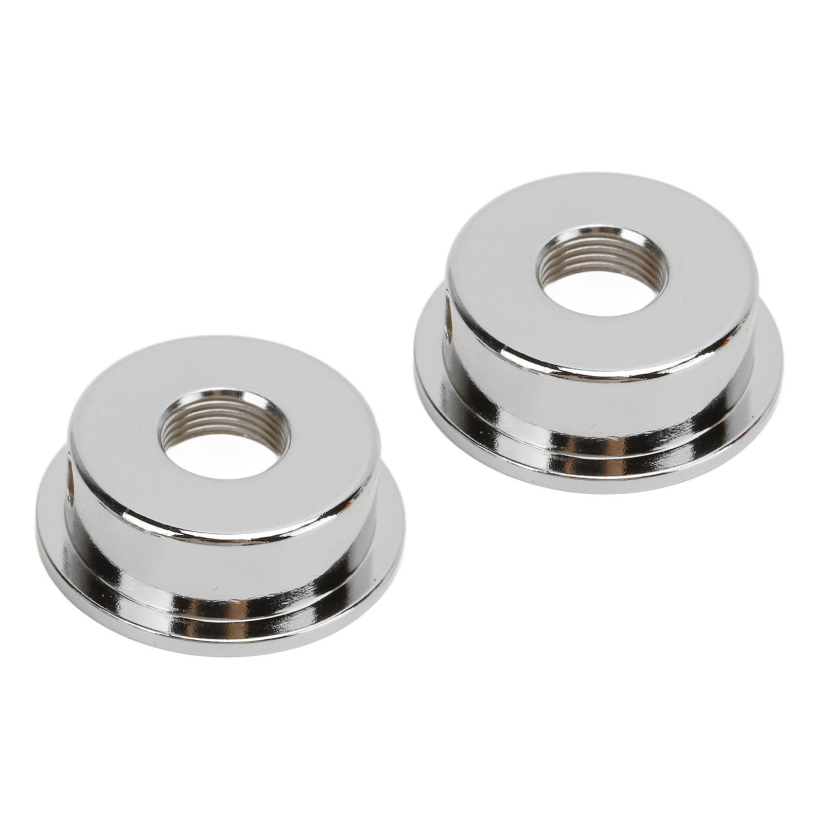 

2PCS TL Electric Guitar Jack Cover Round Metal Electrosocket Plate with Mounting Screws серебряный