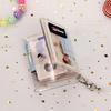 TransparentCard Holder PVC Folding Short Wallet Ins Korean Fashion Women Girl Glitter Business Cards with Lany