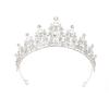 Retro Crown Necklace and Earring Set: Luxury Three-Piece Bridal Jewelry for Weddings and Banquets