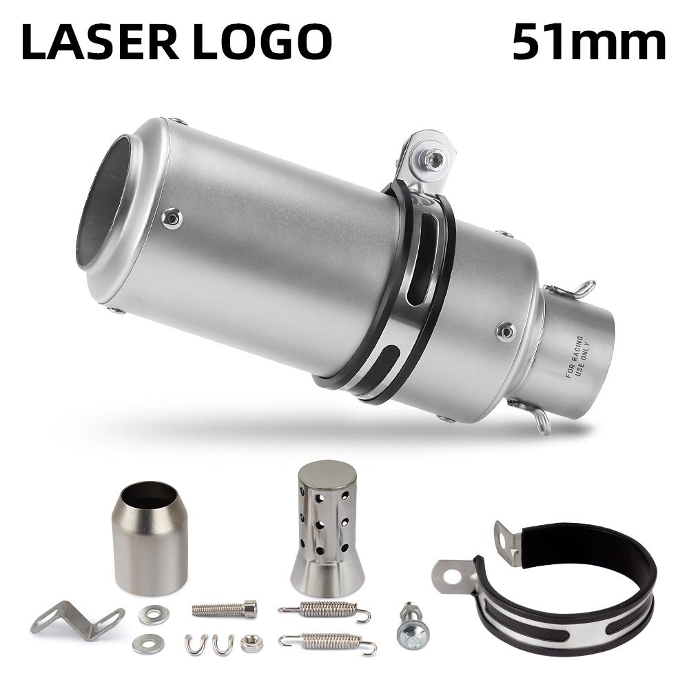 51mm Racing Motorcycle Exhaust Muffler GP-project Universal Sport Bike Muffler