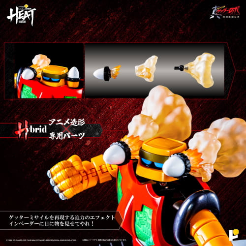 POSE+ METAL HEAT Series Shin Getter Robo Getter 3: The Last Day of the World Ver. Approx. 120mm Tall / 200mm Long Non-Scale Die-Cast Painted Movable F