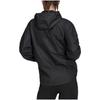 Adidas Logo Print Drawstring Hooded Jacket Women Jacket Black H07842
