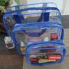 Waterproof PVC Cosmetic Bag Multi-functional Storage Bag Storage Bag Transparent PVC Three-piece Set of Portable Toiletry Bag