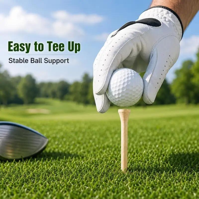 100 Count Golf Tees Bamboo Tee Golf Balls Holder 4 Sizes Available Stronger Than Wood Tees Drop Ship 42mm 54mm 70mm 83mm