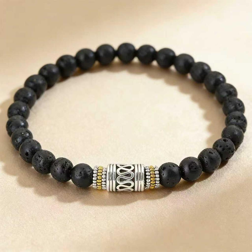 6mm Natural Stone Yoga Bracelet Unisex Sanskrit Meditation Beads Lucky Red Tibetan Buddhist Minimalist Design Luxury Retro Coupl