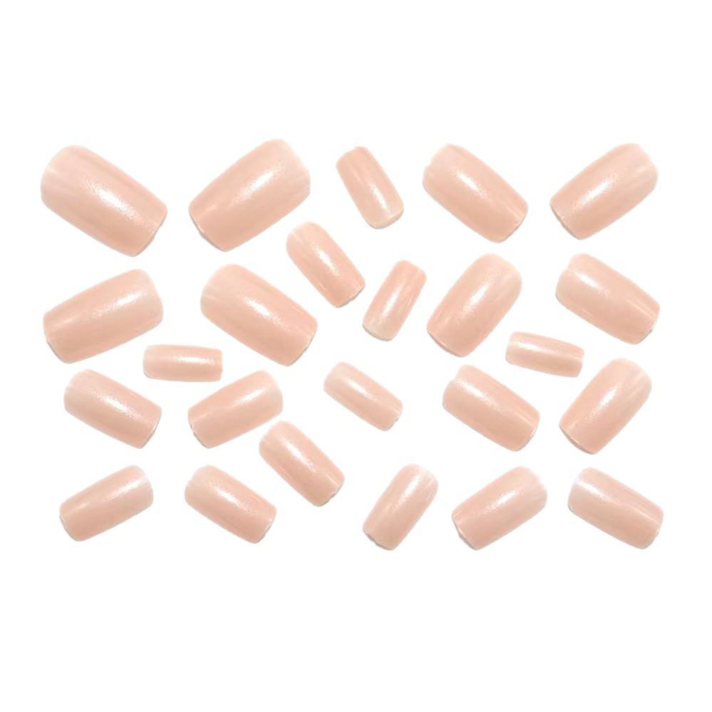 Moonlight White Detachable Fake Nails - Fashionable Nail Stickers and Wearable Tips