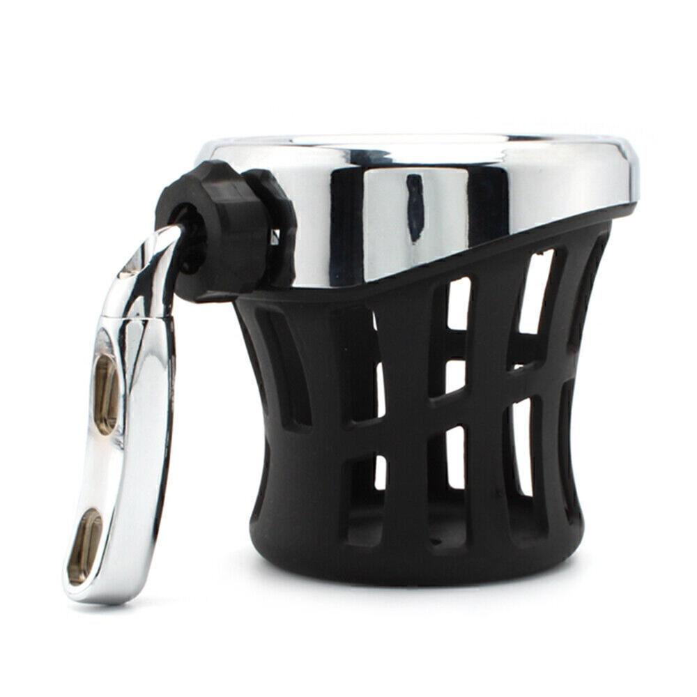Motorcycle Handlebar Drink Cup Holder W/Mesh Basket Mount Universal